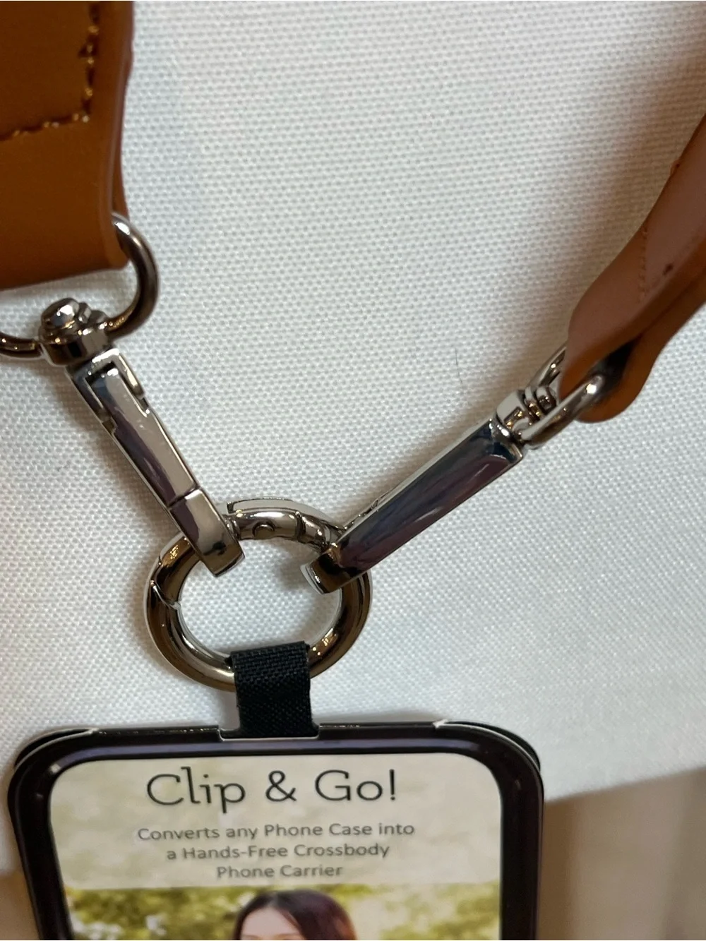 Save the girls , Clip & Go Phone Clip Crossbody Strap with wallet